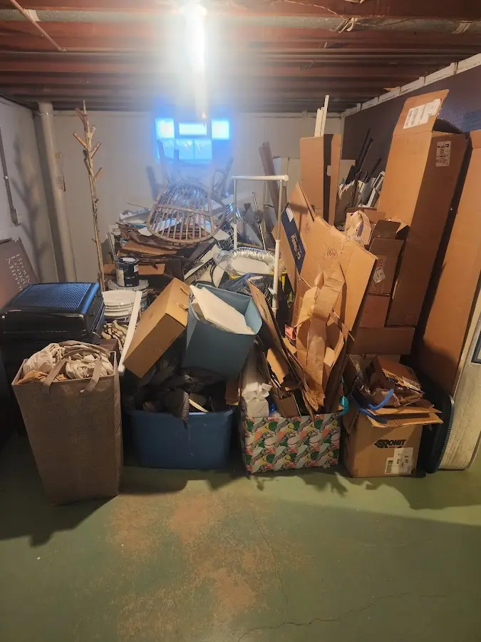 Roll-off dumpster container at job site for Construction Dumpster Rental in Belleville